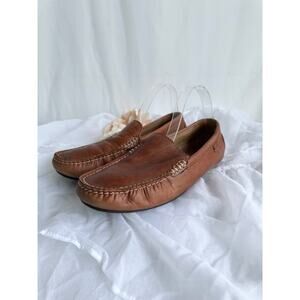POLO Ralph Lauren Mens 11 D WOODLEY Driving Loafers Moccasins Brown Leather